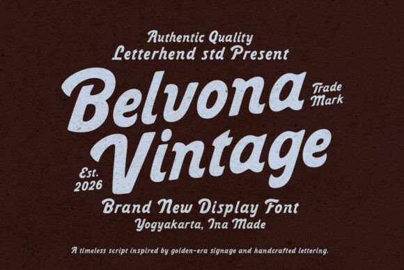 Belvona Vintage: A Warm, Golden-Era Display Font for Makers
