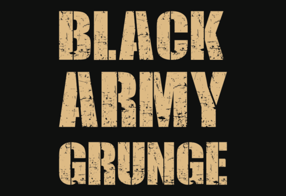 Black Army Grunge: A Bold Display Font for Gritty, Authentic Branding