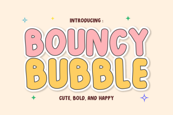 Bouncy Bubble Display Font for Joyful Digital Branding