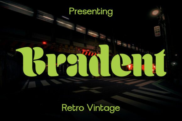 Bradent: A Vintage Motorcycle Display Font for Bold Digital Branding