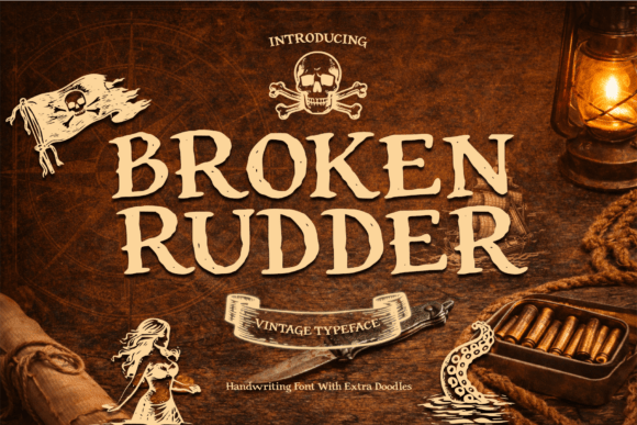 Broken Rudder: A Vintage Display Font with Nautical Soul
