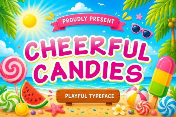 Cheerful Candies: A Playful Display Font for Handmade Brands