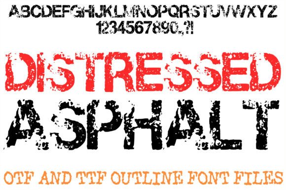 Distressed Asphalt: A Rugged Display Font That Builds Brand Character
