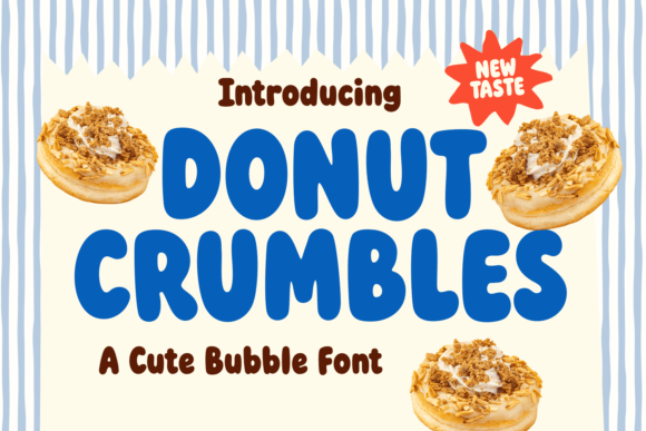 Donut Crumbles: A Playful Display Font for Digital Joy