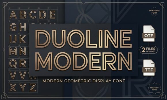 Duoline Modern: A Display Font That Elevates Real Small Business Branding