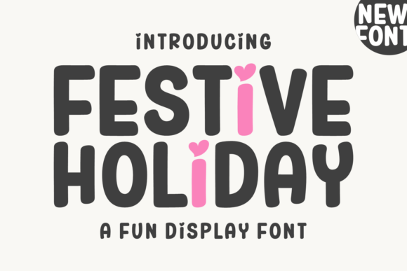 Festive Holiday Font: A Vibrant Display Typeface for Small Business Branding