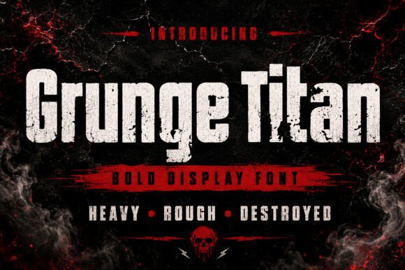 Grunge Titan: A Heavy Display Font for Bold Digital Identity