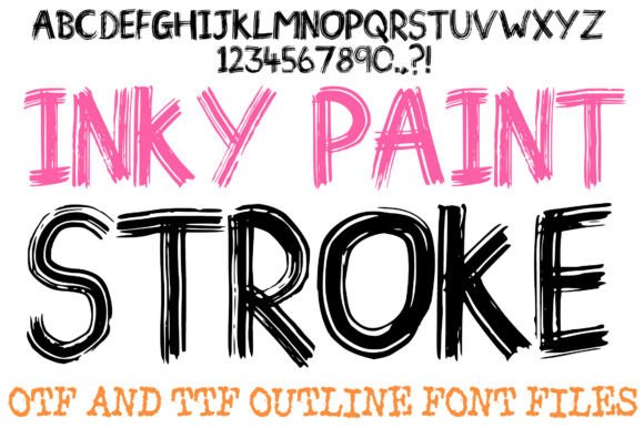 Inky Paint Stroke: A Hand-Drawn Display Typeface That Feels Alive