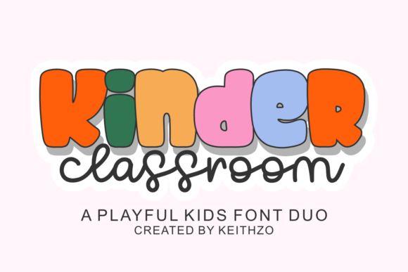 Kinder Classroom Font Duo for Playful Brand Identity