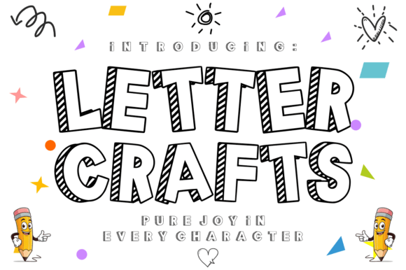 Letter Crafts: A Playful Hand-Drawn Display Font for Makers