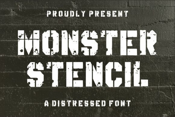 Monster Stencil Font: Rugged Display Type for Handmade Brands