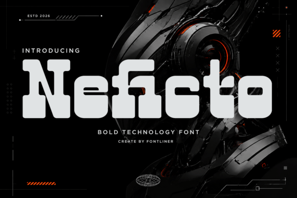 Neficto: A Futuristic Display Font That Commands Attention