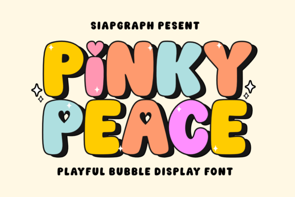 Pinky Peace: A Playful Display Font for Editorial Warmth