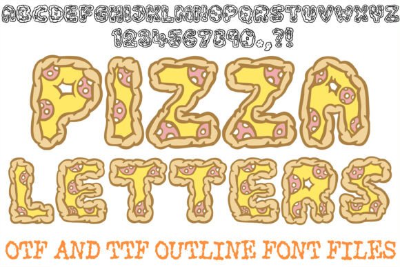 Pizza Letters Font: A Playful Display Typeface for Crafters