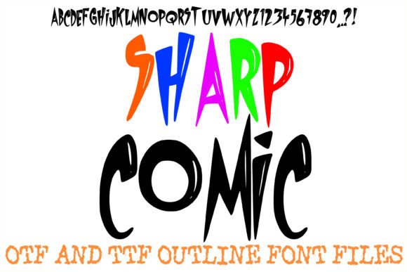Sharp Comic Font: A Display Typeface for Bold Digital Identity