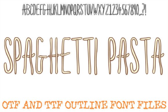 Spaghetti Pasta Font: A Warm, Distinctive Display Typeface for Small Businesses