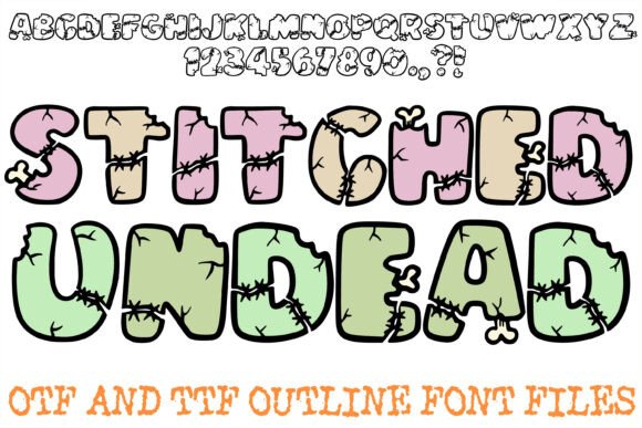 Stitched Undead Font: A Bold Display Typeface for Campaign Impact