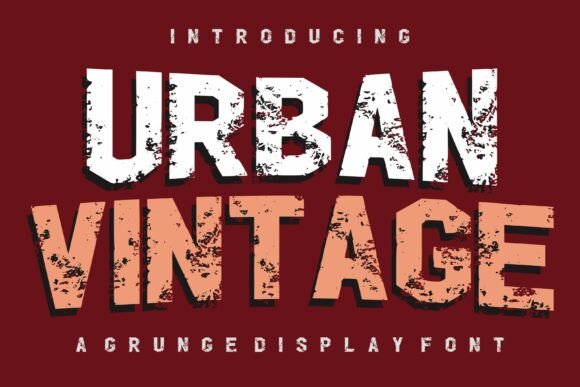 Urban Vintage: A Bold Grunge Display Font for Handmade Makers