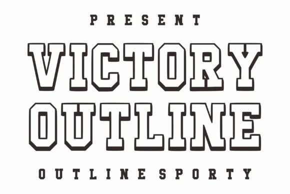 Victory Outline: A Bold Display Font for Small Business Branding