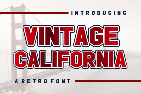 Vintage California: A Bold Display Font for Small Business Branding