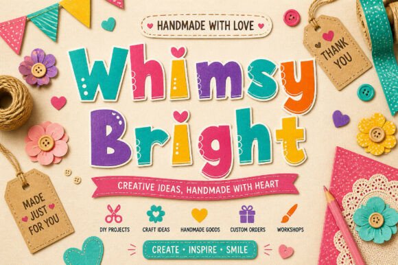 Whimsy Bright: A Playful Display Font That Lifts Digital Design