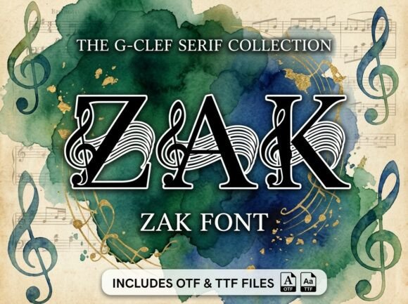Zak: A Rhythmic Display Font for Polished Digital Branding